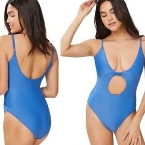 Andie One Piece Swimsuit Women M‎ Horizon Blue The Santorini  NWT #AO212 7743